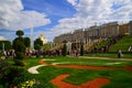 ÃÂ In the summer, tourists come to visit the beautiful fountain and garden at Peterhof Palace , St. Petersburg , Russia
